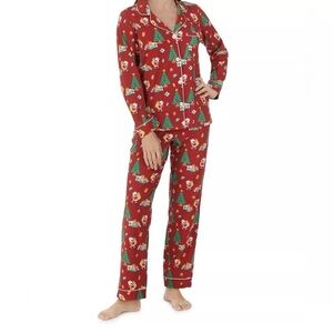 NWT Bedhead Pajamas - Secret Santa PJ SET  XL Organic cotton CHRISTMAS